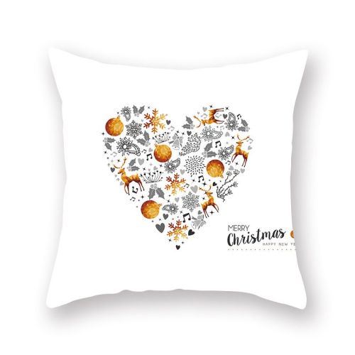Home Golden Christmas Pillow Cover
